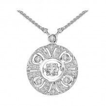 Gems One 14KT White Gold & Diamonds Stunning Neckwear Pendant - 1-5/8 ctw