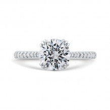 Shah Luxury 14K White Gold Diamond Engagement Ring (Semi-Mount)