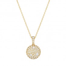 Henri Daussi 18k Yellow Gold Diamond Pendant