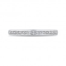 Shah Luxury 14K White Gold Round Diamond Half-Eternity Wedding Band