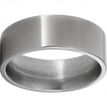 Titanium Flat Band with Polished Finish