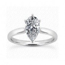 14k White Gold Semi-Mount Solitaire Engagement Ring