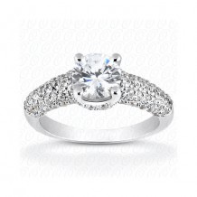 14k White Gold Diamond Semi-Mount Fancy Engagement Ring