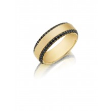 Henri Daussi 7mm Men's Wedding Band MB2 18k Gold Yellow 0.95 Ctw.