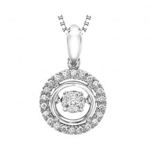 Gems One Silver Diamond (1/10Ctw) Pendant