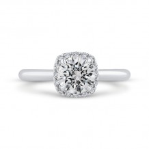 Shah Luxury 14K White Gold Diamond Engagement Ring (Semi-Mount)