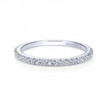 Gabriel & Co. 14k White Gold Contemporary Anniversary Wedding Band