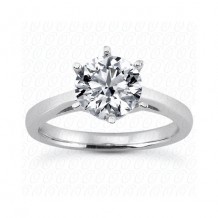 14k White Gold Semi-Mount Solitaire Engagement Ring