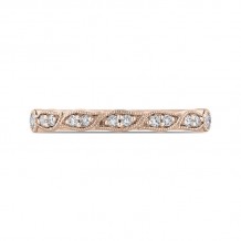 Shah Luxury Half-Eternity Wedding Band In Round Diamond 14K Rose Gold