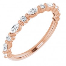 14K Rose 3/8 CTW Diamond Anniversary Band