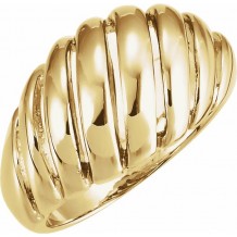 14K Yellow Dome Ring