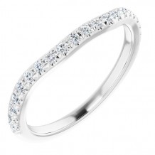 Platinum 1/4 CTW Diamond Matching Band