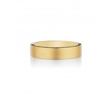 Henri Daussi 5mm Men's Wedding Band MB39 14k Gold Yellow 0.40 Ctw.