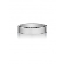 Henri Daussi 5mm Men's Wedding Band  Platinum White 0.40 Ctw.