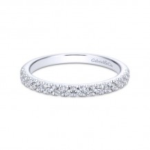 Gabriel & Co. 14k White Gold Contemporary Anniversary Wedding Band