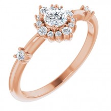 14K Rose 3/8 CTW Diamond Ring