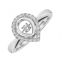 Gems One 10KT White Gold & Diamond Rhythm Of Love Fashion Ring  - 1/5 ctw