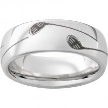 Serinium Domed Band with Golf Club Laser Engraving