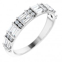 14K White 1/2 CTW Diamond Anniversary Band