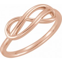 14K Rose Double Infinity-Inspired Ring