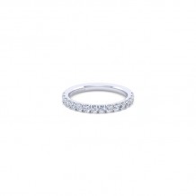 Gabriel & Co. 14k White Gold Contemporary Diamond Wedding Band