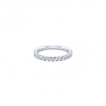 Gabriel & Co. 14k White Gold Contemporary Diamond Wedding Band