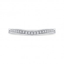 Shah Luxury Round Diamond Wedding Band In 14K White Gold