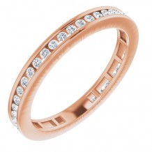 14K Rose 3/8 CTW Diamond Stackable Ring