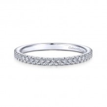 Gabriel & Co. 14k White Gold Contemporary Anniversary Wedding Band