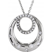 14K White 1/3 CTW Diamond 18 Necklace