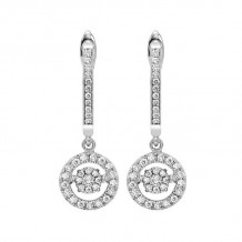 Gems One 10KT White Gold & Diamond Rhythm Of Love Fashion Earrings  - 1/2 ctw