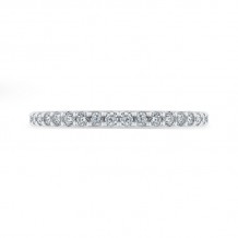 Shah Luxury 14K White Gold Round Diamond Wedding Band