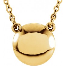 14K Yellow Convex 18 Necklace