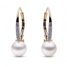 Imperial Pearl 14K Yellow Gold Akoya Pearl Earring