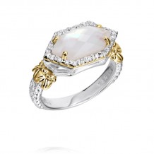Vahan 14k Gold & Sterling Silver Mother of Pearl Ring