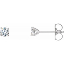 14K White 1/3 CTW Diamond 4-Prong Cocktail-Style Earrings