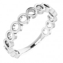 14K White Stackable Ring