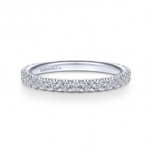 Gabriel & Co. 14k White Gold Contemporary Anniversary Wedding Band