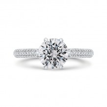 Shah Luxury 14K White Gold Diamond Engagement Ring (Semi-Mount)