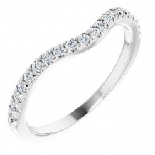 14K White 1/5 CTW Diamond Matching Band