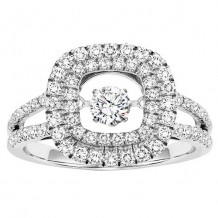 14k White Gold 1ct Diamond Rhythm Of Love Ring