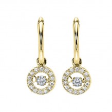 Gems One 10KT Yellow Gold & Diamond Rhythm Of Love Fashion Earrings   - 1/4 ctw