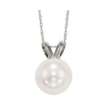 Gems One 14Kt White Gold Pearl (1/2 Ctw) Pendant