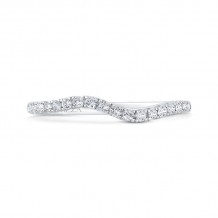 Shah Luxury 14K White Gold Half Run Round Diamond Wedding Band