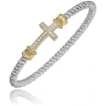 Vahan 14k Gold & Sterling Silver Diamond Bracelet