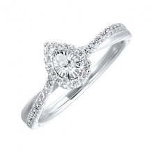 Gems One 14Kt White Gold Diamond(1/4Ctw) Ring