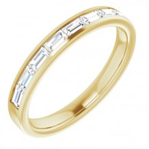 14K Yellow 1/2 CTW Diamond Channel-Set Anniversary Band