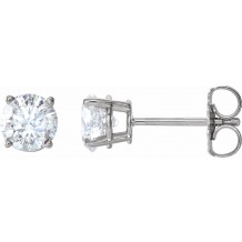 14K White 1 CTW Diamond Earrings