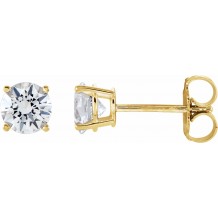 14K Yellow 1 CTW Diamond Earrings