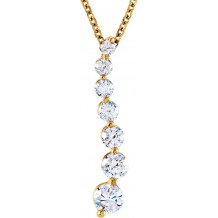 14K Yellow 1/2 CTW Diamond Journey 18 Necklace